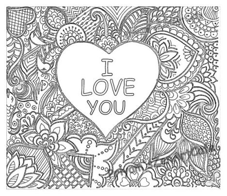 I Love You Coloring Pages For Teenagers Printable - Part 4